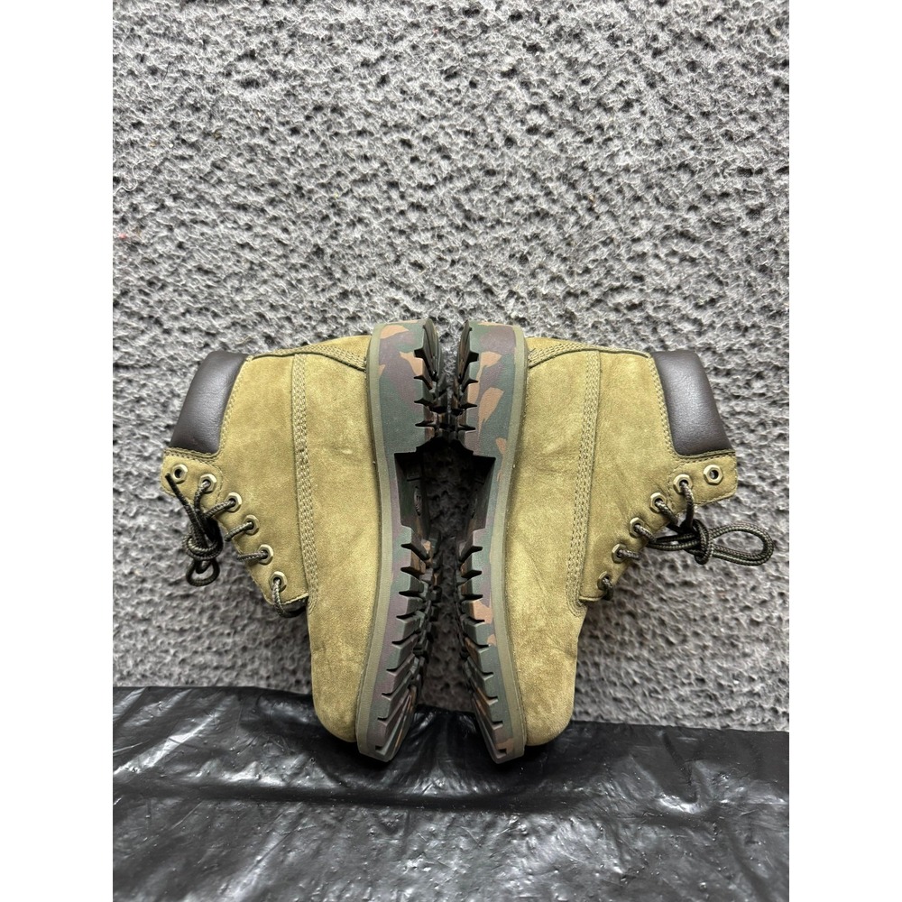 Timberland 6-Inch Premium Leather Boots Olive Green 1878A Boys Size 13 US - Picture 7 of 10